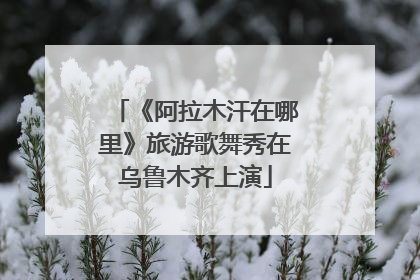 《阿拉木汗在哪里》旅游歌舞秀在乌鲁木齐上演