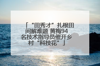 “田秀才”扎根田间解难题 黄梅94名技术指导员催开乡村“科技花”