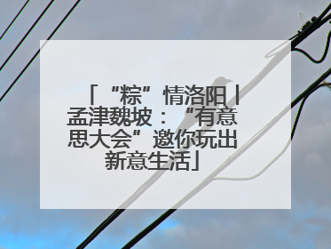 “粽”情洛阳丨孟津魏坡：“有意思大会”邀你玩出新意生活