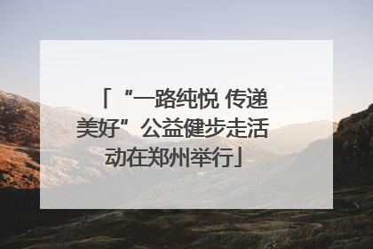 “一路纯悦 传递美好”公益健步走活动在郑州举行