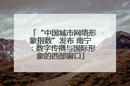 “中国城市网络形象指数”发布 南宁：数字传播与国际形象的西部窗口