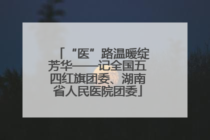 “医”路温暖绽芳华——记全国五四红旗团委、湖南省人民医院团委