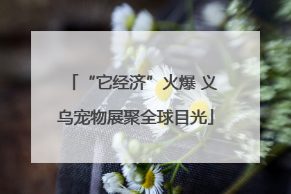 “它经济”火爆 义乌宠物展聚全球目光