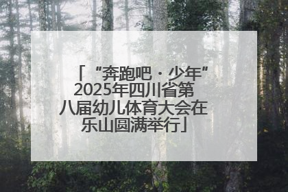 “奔跑吧・少年”2025年四川省第八届幼儿体育大会在乐山圆满举行