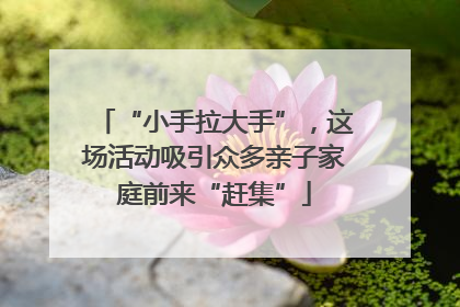 “小手拉大手”，这场活动吸引众多亲子家庭前来“赶集”