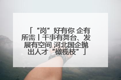 “岗”好有你 企有所需丨干事有舞台、发展有空间 河北国企抛出人才“橄榄枝”