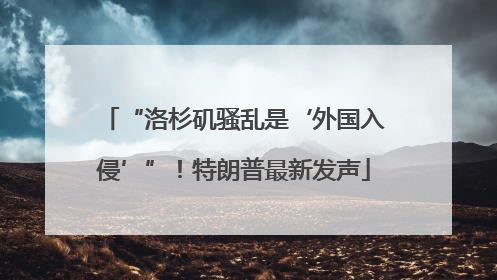 “洛杉矶骚乱是‘外国入侵’”！特朗普最新发声