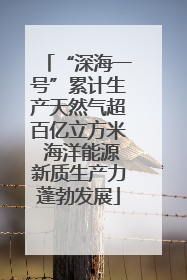 “深海一号”累计生产天然气超百亿立方米 海洋能源新质生产力蓬勃发展