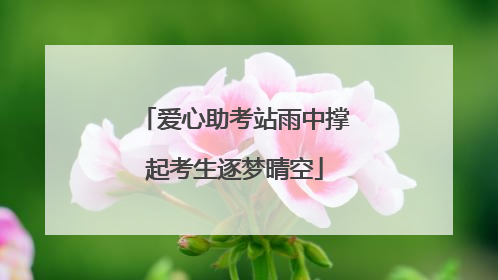 爱心助考站雨中撑起考生逐梦晴空