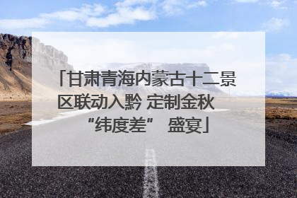 甘肃青海内蒙古十二景区联动入黔 定制金秋 “纬度差” 盛宴