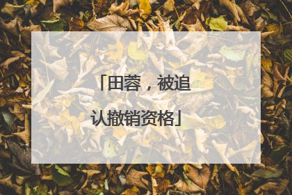 田蓉，被追认撤销资格