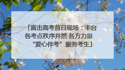 直击高考首日现场：丰台各考点秩序井然 各方力量“爱心伴考”服务考生