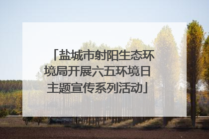 盐城市射阳生态环境局开展六五环境日主题宣传系列活动