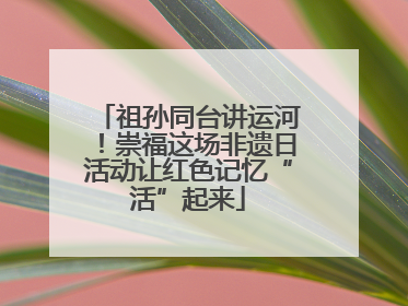 祖孙同台讲运河！崇福这场非遗日活动让红色记忆“活”起来
