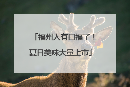 福州人有口福了！夏日美味大量上市