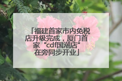福建首家市内免税店升级完成，厦门首家“cdf国潮店”在旁同步开业