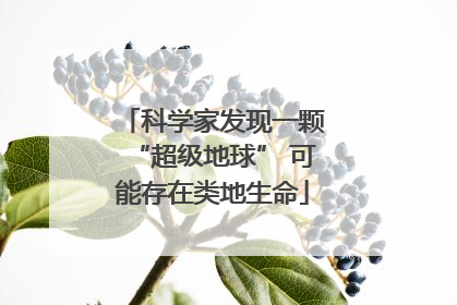 科学家发现一颗“超级地球” 可能存在类地生命