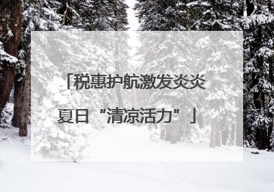 税惠护航激发炎炎夏日“清凉活力”