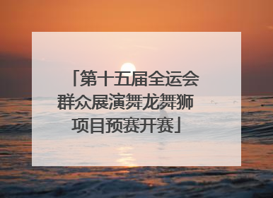 第十五届全运会群众展演舞龙舞狮项目预赛开赛