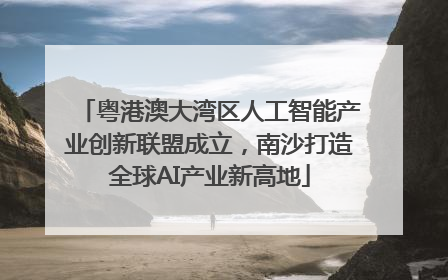 粤港澳大湾区人工智能产业创新联盟成立，南沙打造全球AI产业新高地