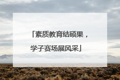 素质教育结硕果，学子赛场展风采