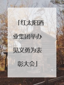 红太阳酒业集团举办见义勇为表彰大会