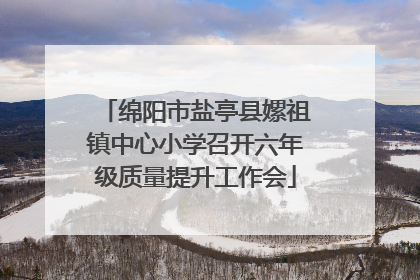 绵阳市盐亭县嫘祖镇中心小学召开六年级质量提升工作会