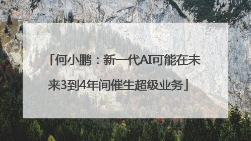 何小鹏：新一代AI可能在未来3到4年间催生超级业务