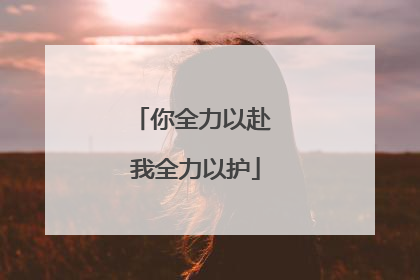 你全力以赴 我全力以护