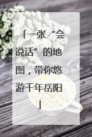 一张“会说话”的地图，带你悠游千年岳阳