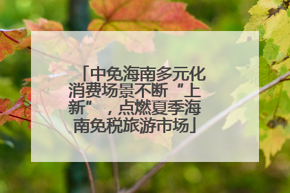 中免海南多元化消费场景不断“上新”，点燃夏季海南免税旅游市场