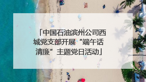 中国石油滨州公司西城党支部开展“端午话清廉”主题党日活动