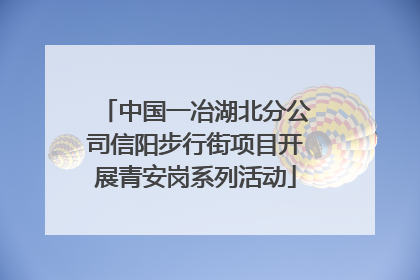 中国一冶湖北分公司信阳步行街项目开展青安岗系列活动
