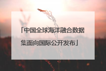 中国全球海洋融合数据集面向国际公开发布