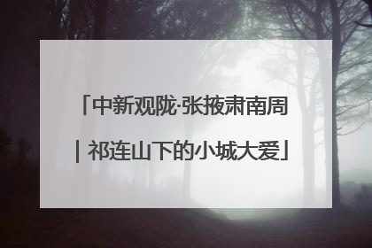 中新观陇·张掖肃南周｜祁连山下的小城大爱