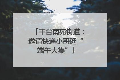 丰台南苑街道：邀请快递小哥逛“端午大集”