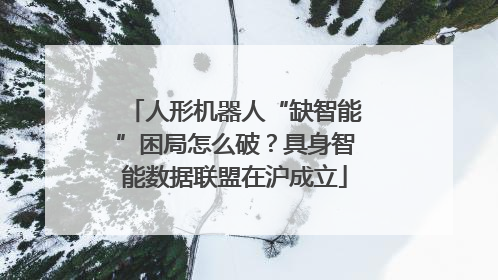 人形机器人“缺智能”困局怎么破？具身智能数据联盟在沪成立