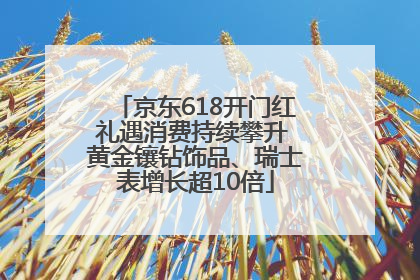 京东618开门红礼遇消费持续攀升 黄金镶钻饰品、瑞士表增长超10倍