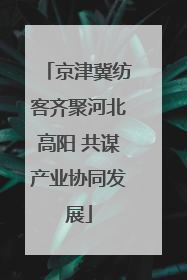 京津冀纺客齐聚河北高阳 共谋产业协同发展