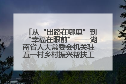 从“出路在哪里”到“幸福在眼前”——湖南省人大常委会机关驻五一村乡村振兴帮扶工作队书写振兴答卷