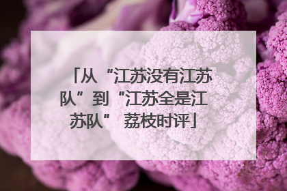 从“江苏没有江苏队”到“江苏全是江苏队” 荔枝时评