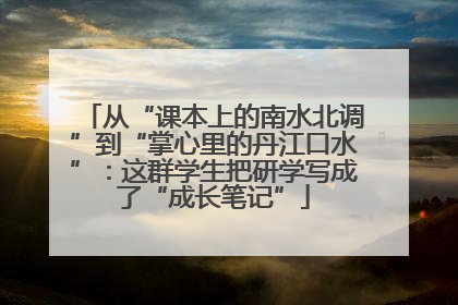 从“课本上的南水北调”到“掌心里的丹江口水”：这群学生把研学写成了“成长笔记”