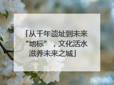 从千年遗址到未来“地标”，文化活水滋养未来之城