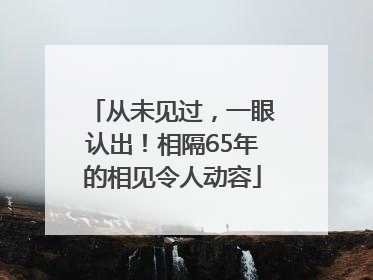 从未见过，一眼认出！相隔65年的相见令人动容