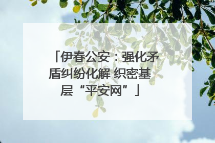 伊春公安：强化矛盾纠纷化解 织密基层“平安网”