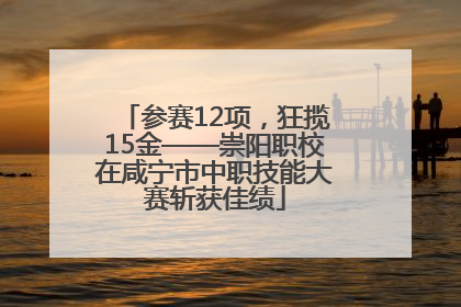 参赛12项，狂揽15金——崇阳职校在咸宁市中职技能大赛斩获佳绩