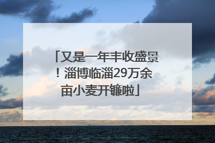 又是一年丰收盛景！淄博临淄29万余亩小麦开镰啦