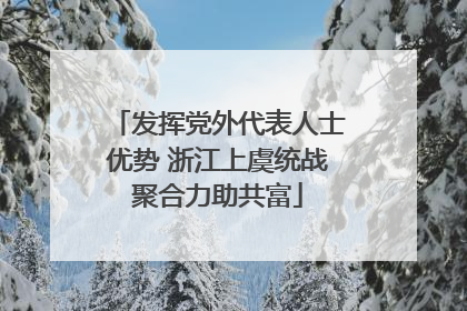 发挥党外代表人士优势 浙江上虞统战聚合力助共富