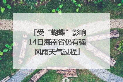 受“蝴蝶”影响 14日海南省仍有强风雨天气过程