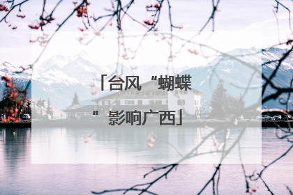 台风“蝴蝶”影响广西